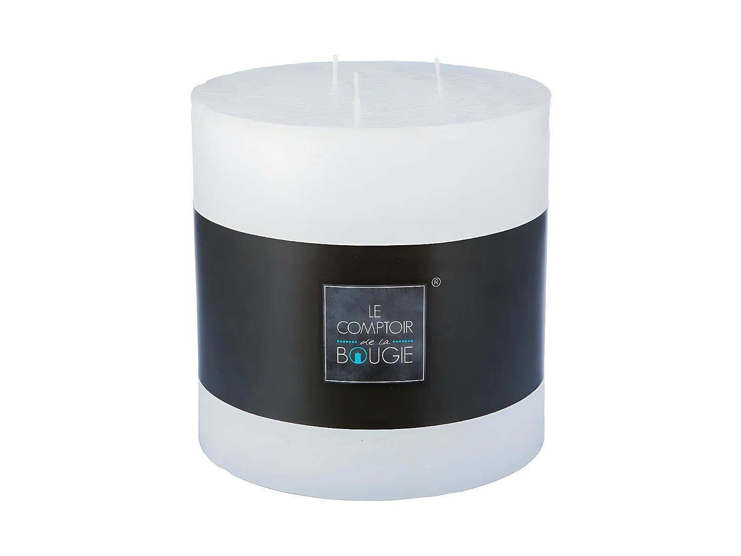 Bougie Ronde "Rustic" 14cm Blanc