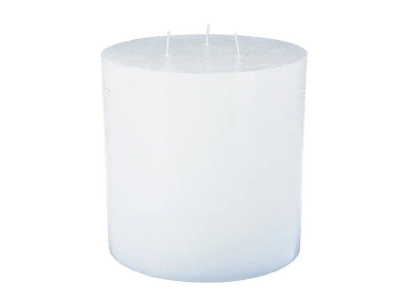 Bougie Ronde "Rustic" 14cm Blanc