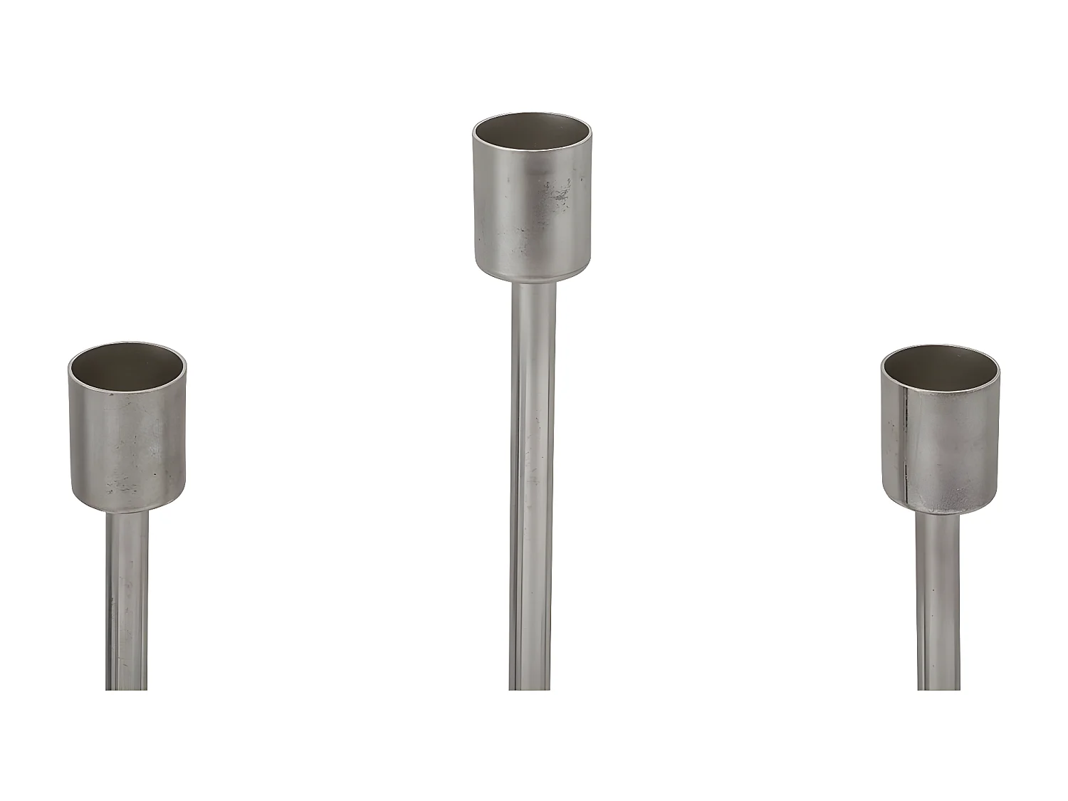 Bougeoir Design en Métal "Isola" 39cm Violet & Argent