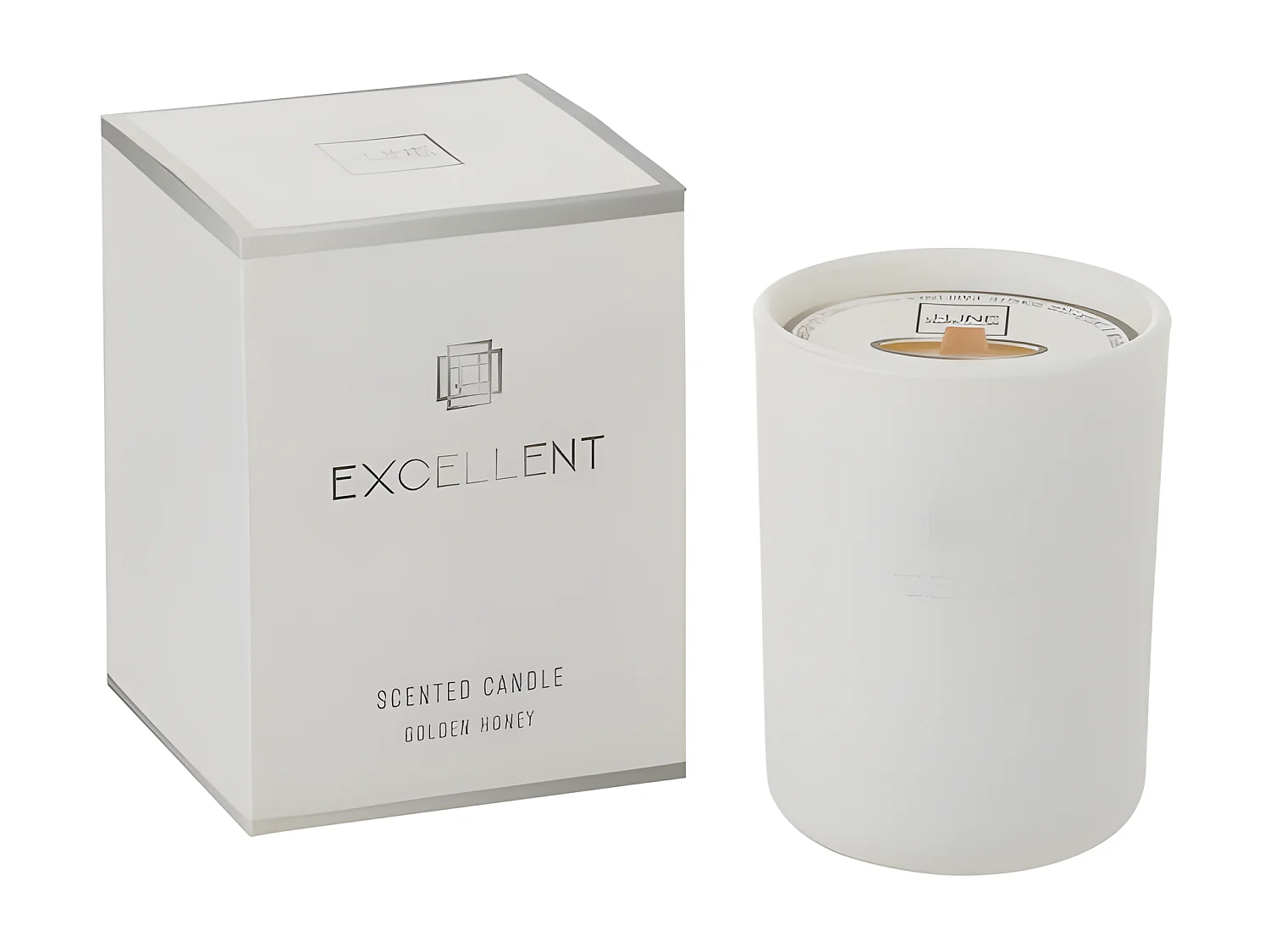 Bougie Parfumée "Excellent" 28cm Golden Honey Blanc