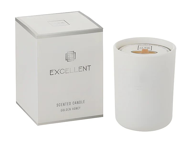 Bougie Parfumée "Excellent" 28cm Golden Honey Blanc
