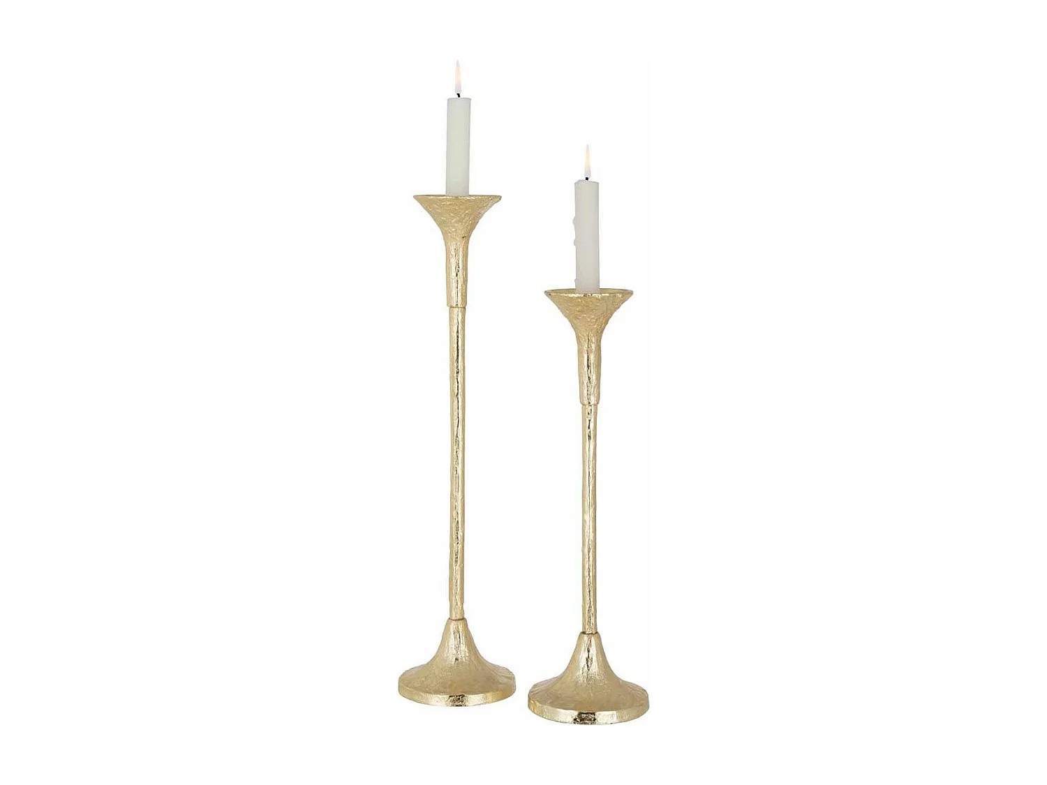Lot de 2 Chandeliers Design "Marie" 47cm Or Mat