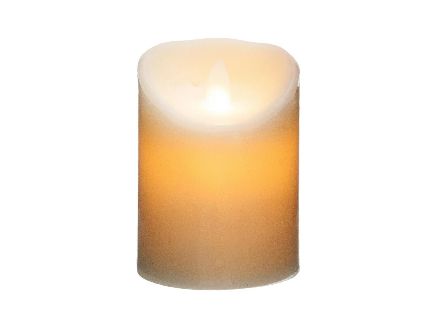 Bougie Led Flamme Vacillante "Vela" 370g Blanc