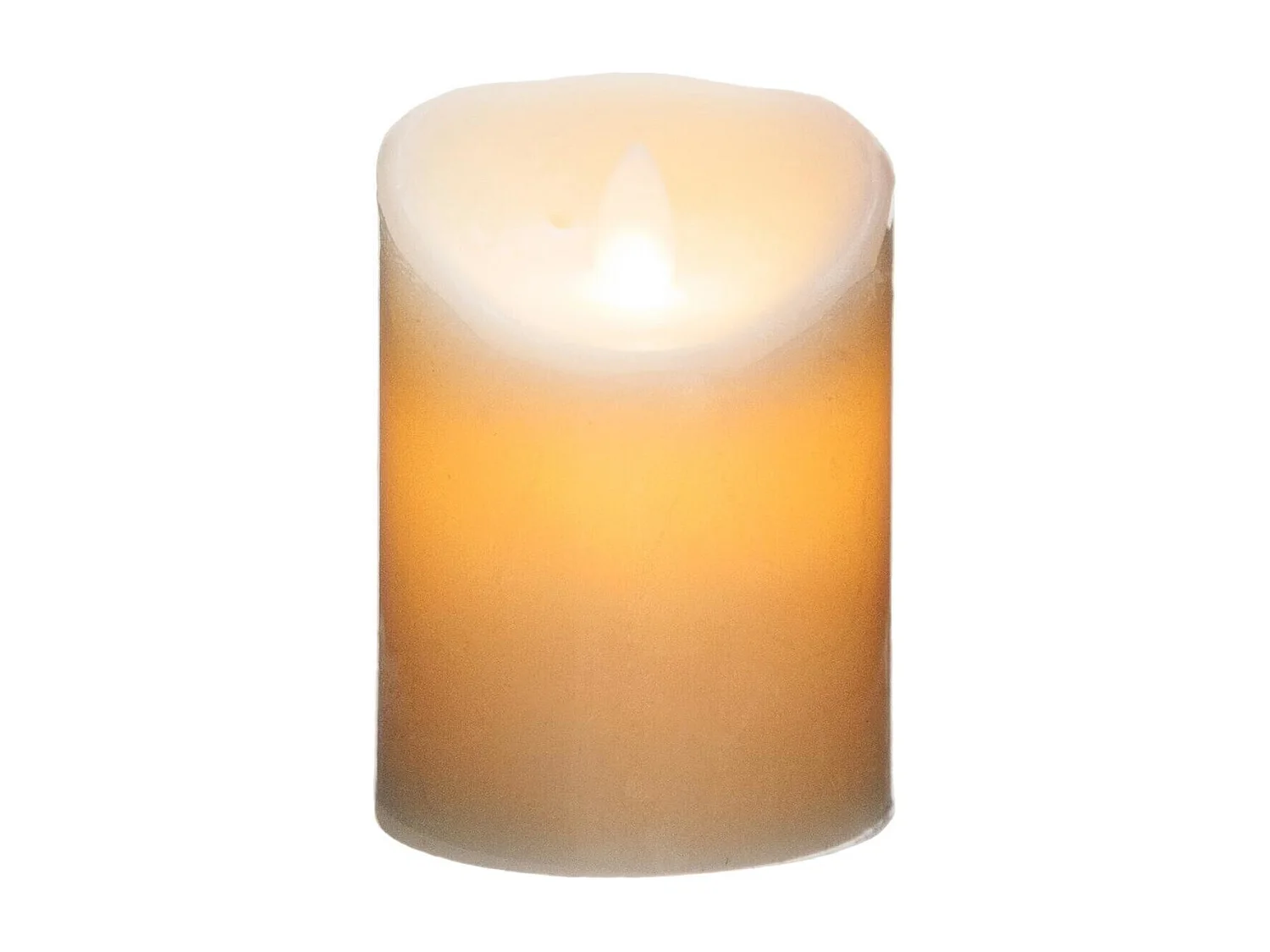 Bougie Led Flamme Vacillante "Vela" 370g Blanc