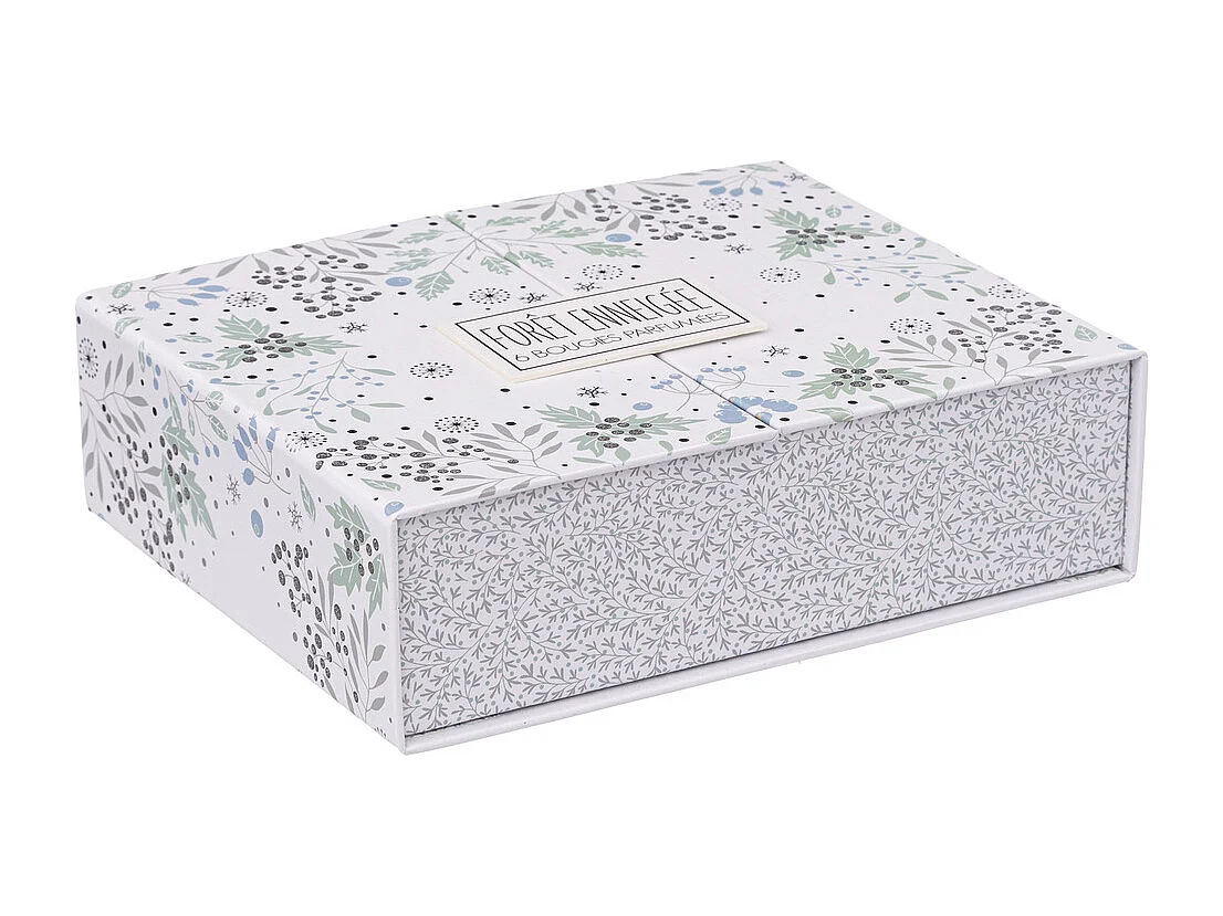 Lot de 6 Bougies Parfumées "Polaire" 240g Cristal d'Ambre