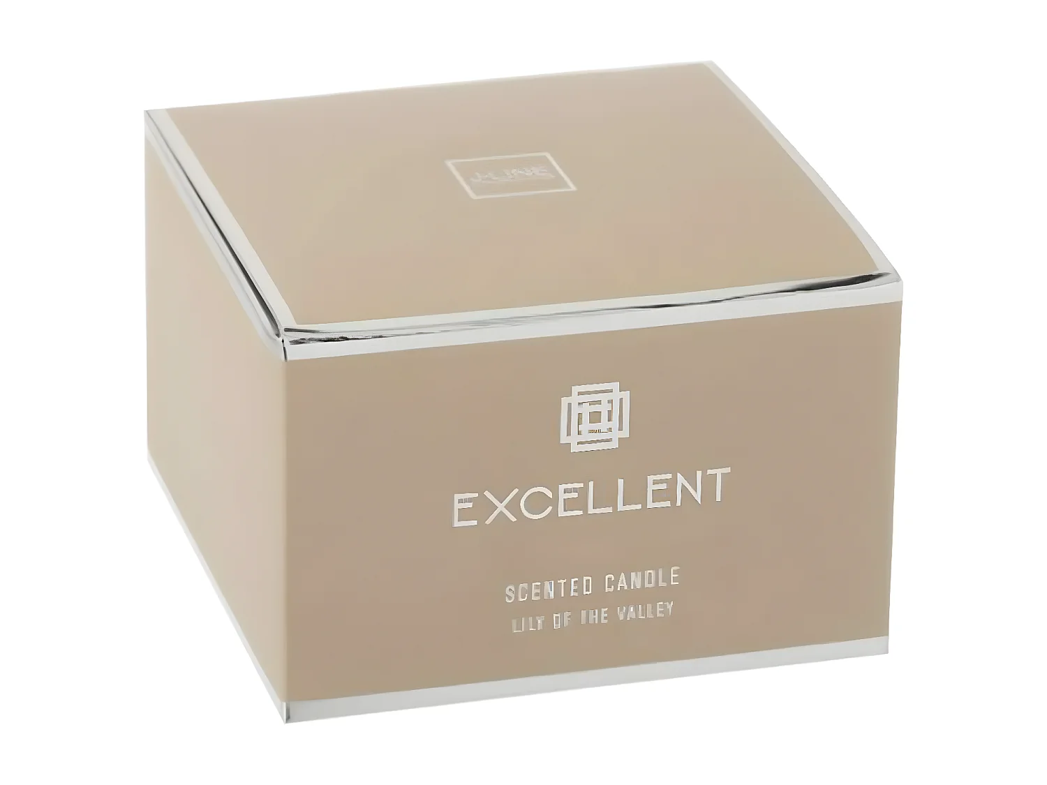 Vela perfumada de 40 horas en tarro de vidrio beige de 14x14x9.5 cm