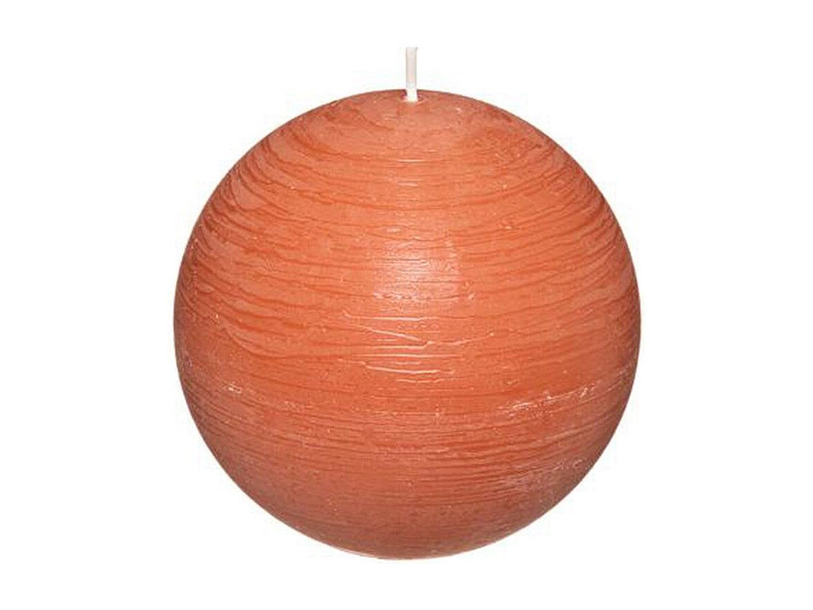 Lot De 2 Bougies Boules Rustic - Blanc, Diamètre 10 Cm, 100% Cire - Décoration D'ambiance Chaleureuse