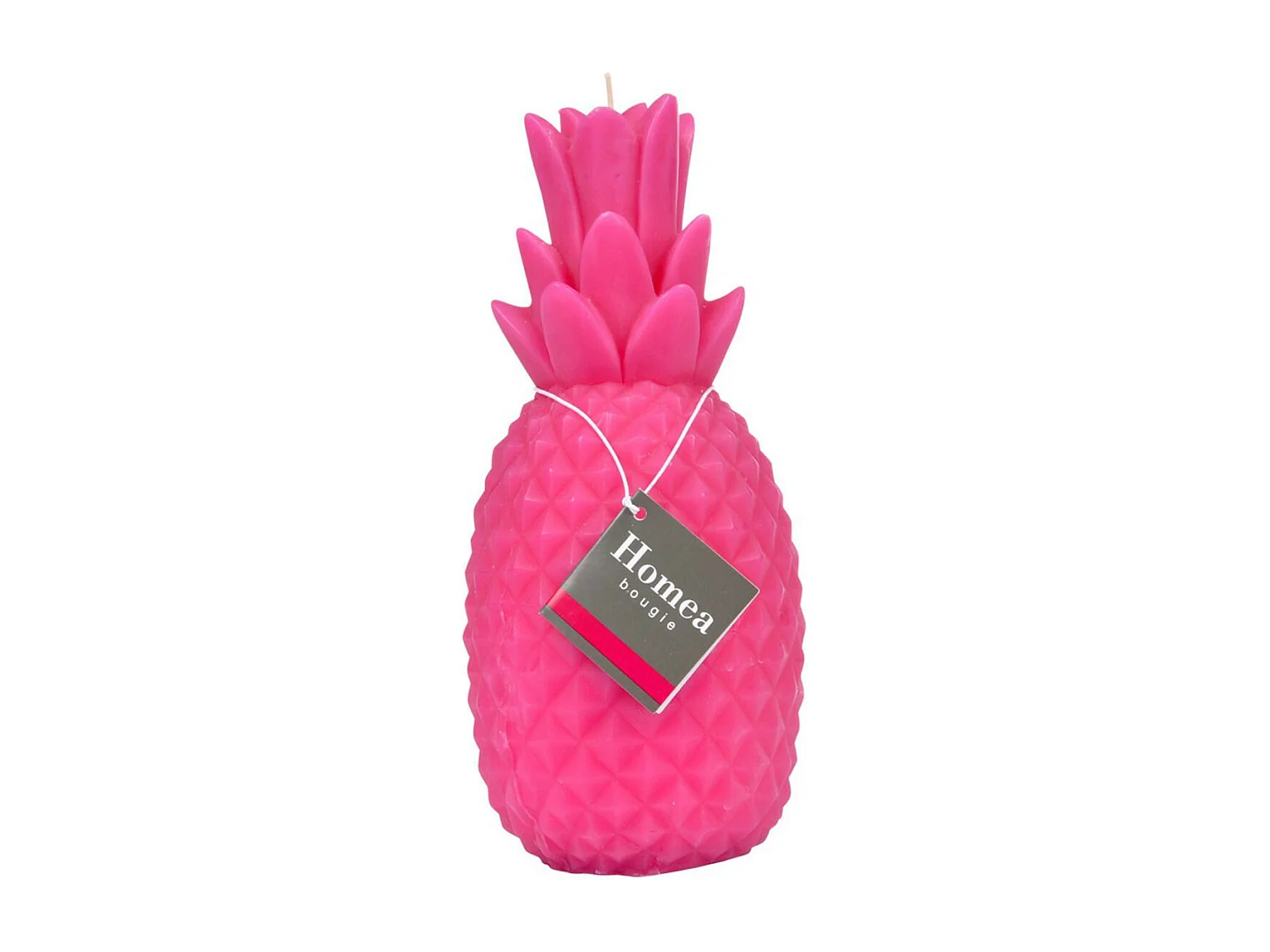Bougie Déco "Ananas Tropical" 20cm Rose