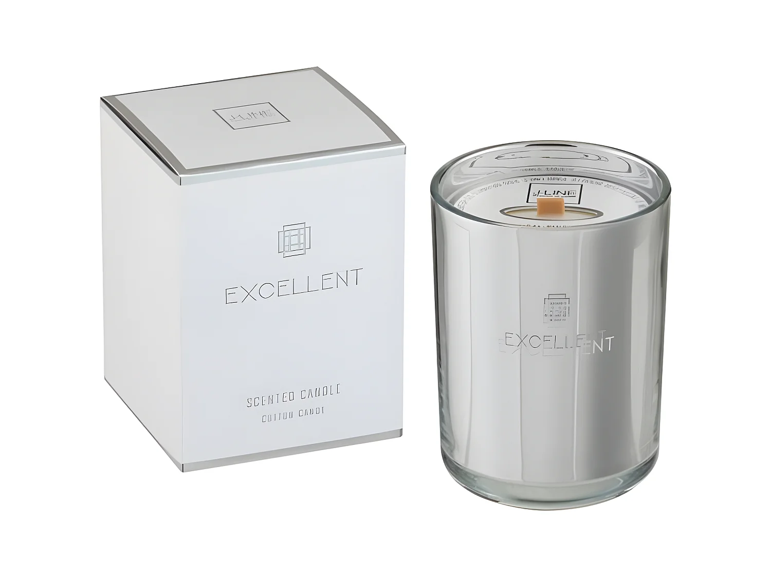 Bougie Parfumée en Verre "Excellent" 12cm Cotton Candy
