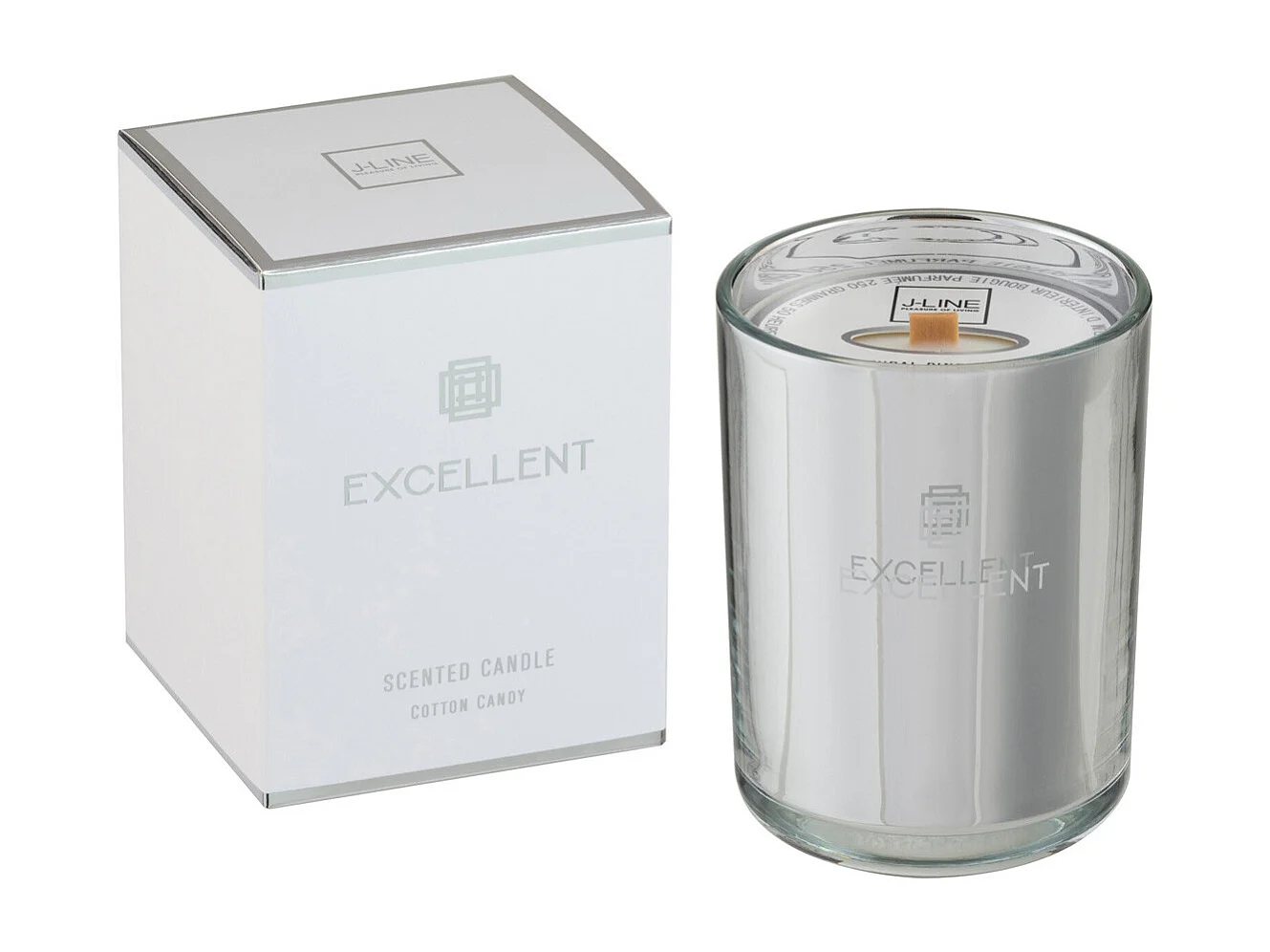 Bougie Parfumée en Verre "Excellent" 12cm Cotton Candy