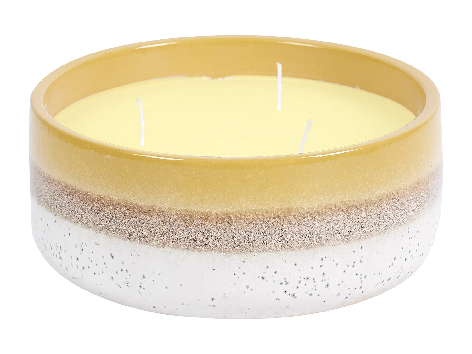 Bougie Parfumee Ceramique Citronnelle Jaune