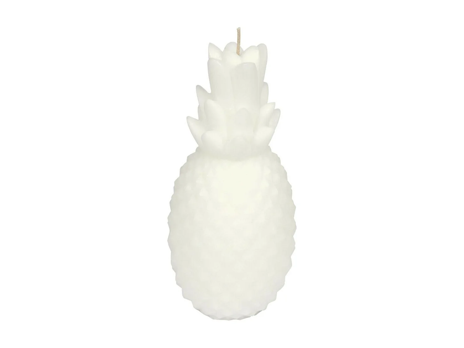 Bougie Déco "Ananas Tropical" 20cm Blanc
