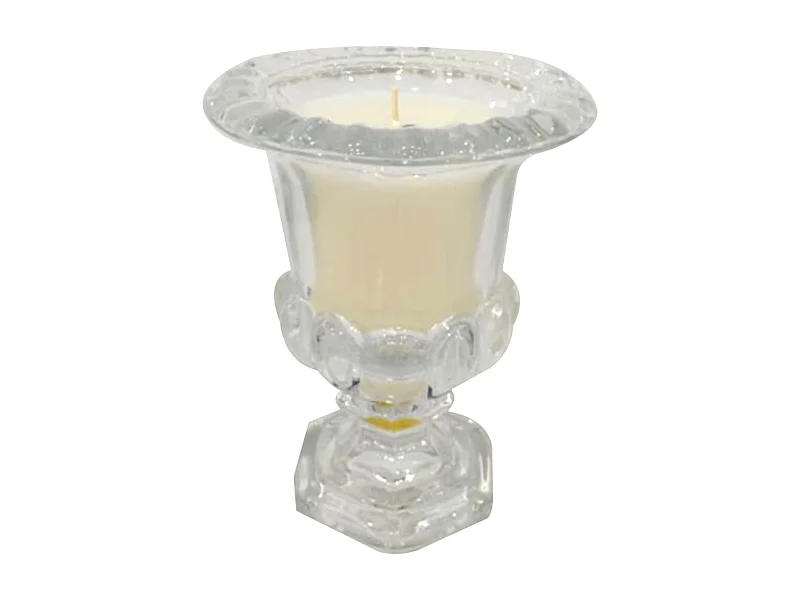 Bougie Parfumee Vase Medicis 22cm Transparent, Blanc