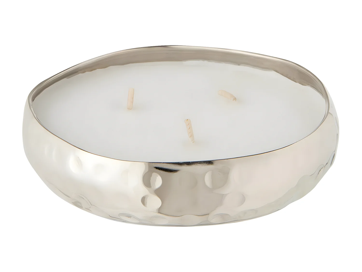 Bougie Parfumée Déco "Livia" 13cm Oud Amber Argent