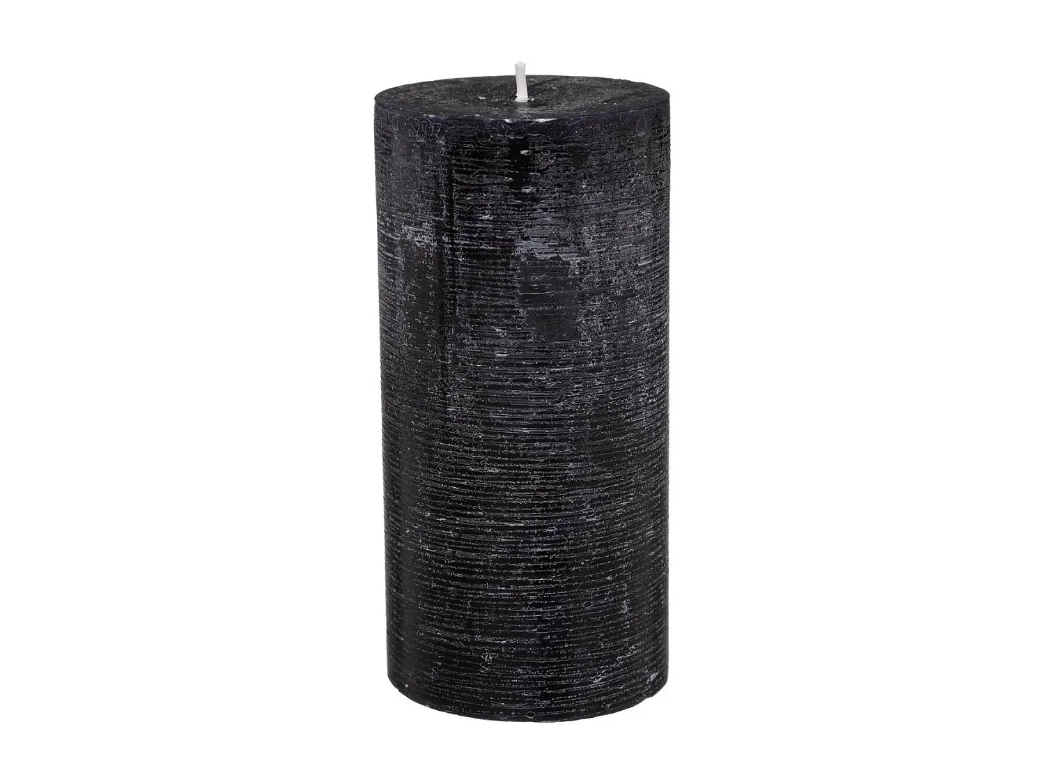 Bougie Cylindrique "Rustic" 14cm Noir