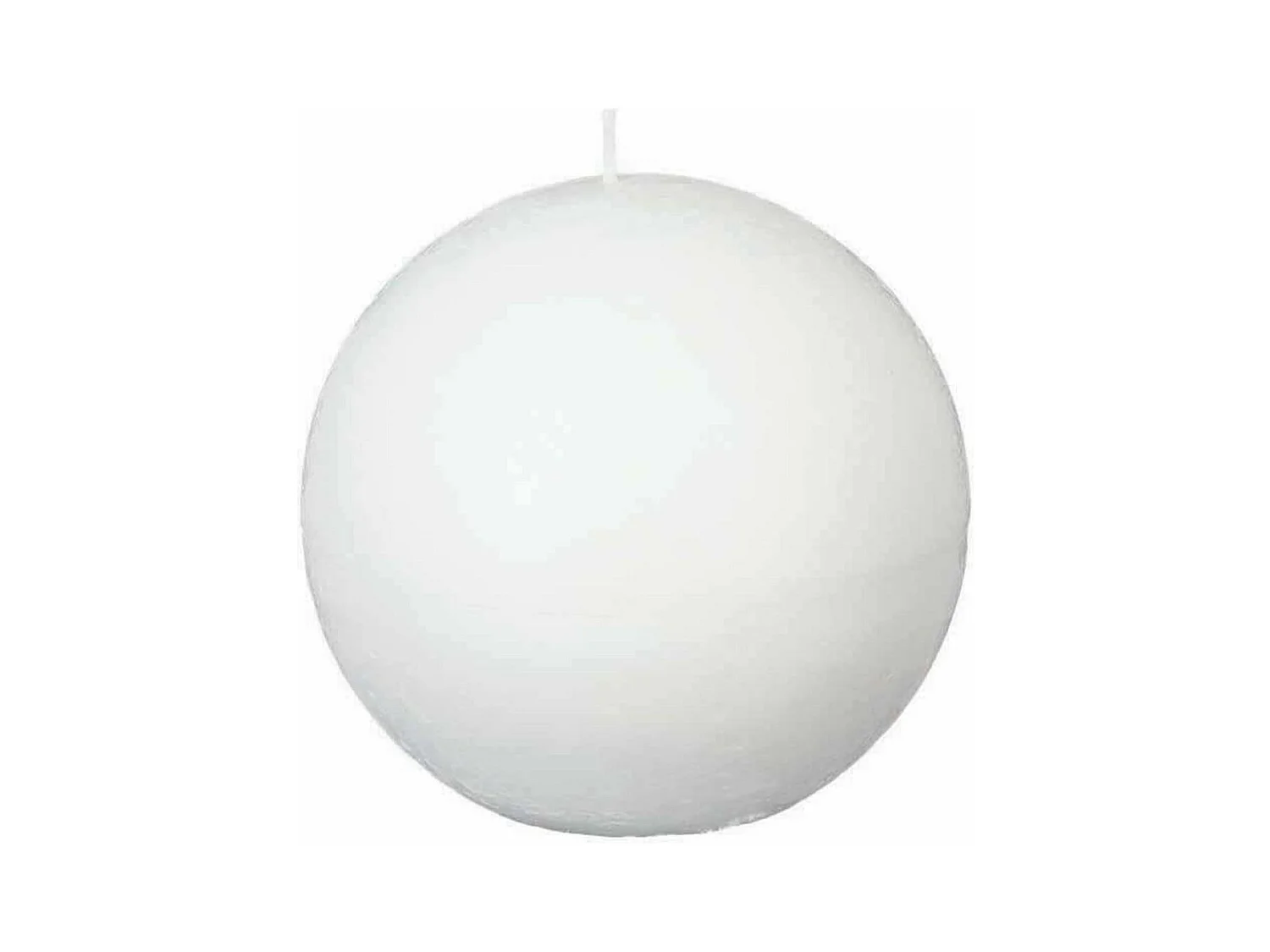 Bougie Boule "Rustic" 10cm Blanc