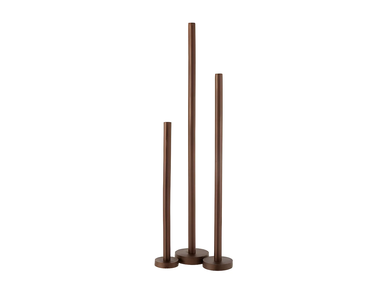 Lot de 3 Chandeliers Déco "Mat" 100cm Marron Foncé