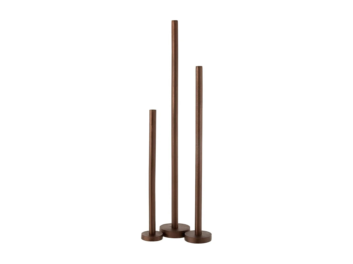 Lot de 3 Chandeliers Déco "Mat" 100cm Marron Foncé
