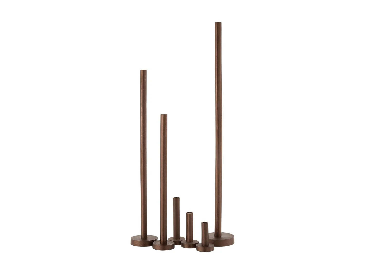 Lot de 3 Chandeliers Déco "Mat" 100cm Marron Foncé