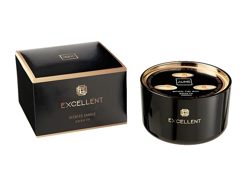 Bougie Parfumée "Excellent" 13cm Siberia Fir Noir