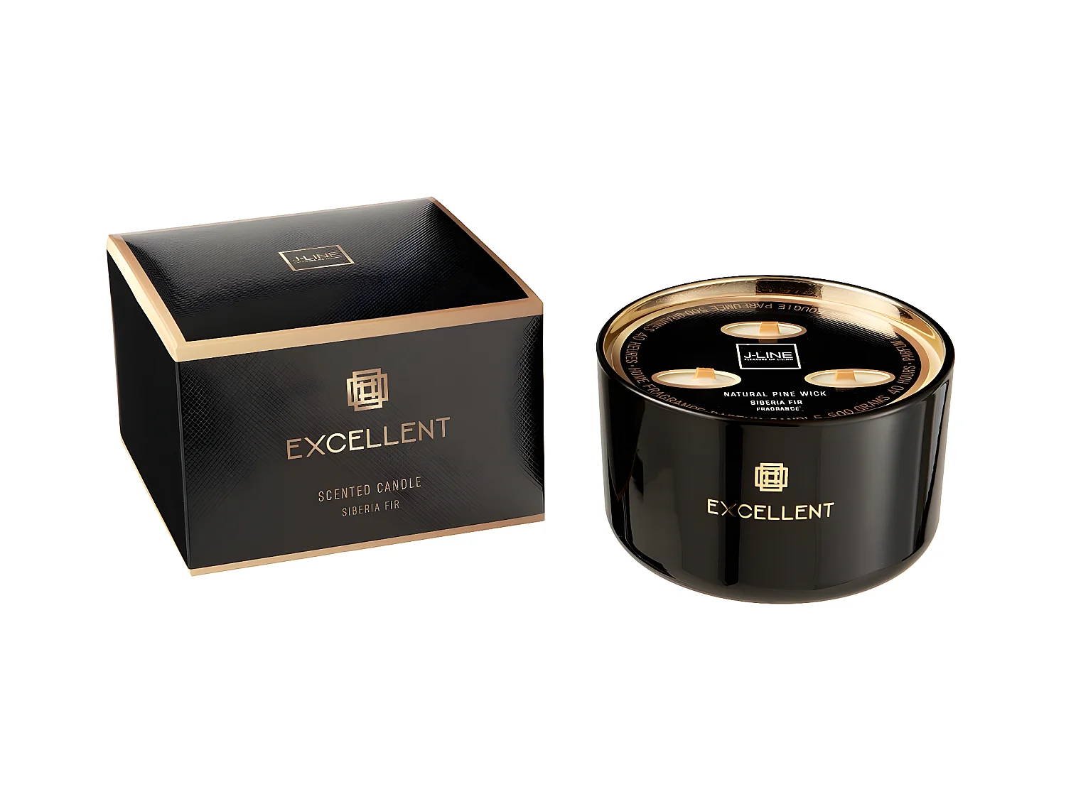 Bougie Parfumée "Excellent" 13cm Siberia Fir Noir