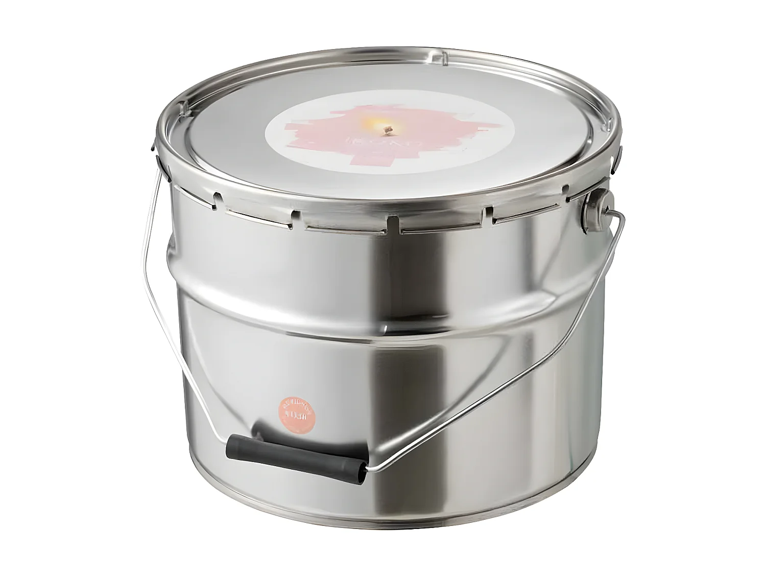 Vela exterior en tarro de pintura de parafina rosa 135H