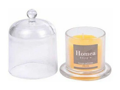 Bougie Parfumée Cloche "Romantique" 11cm Pêche