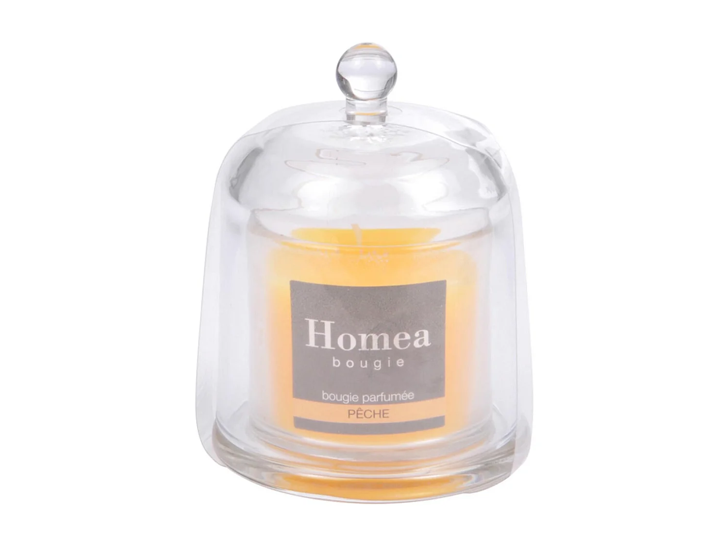 Bougie Parfumée Cloche "Romantique" 11cm Pêche