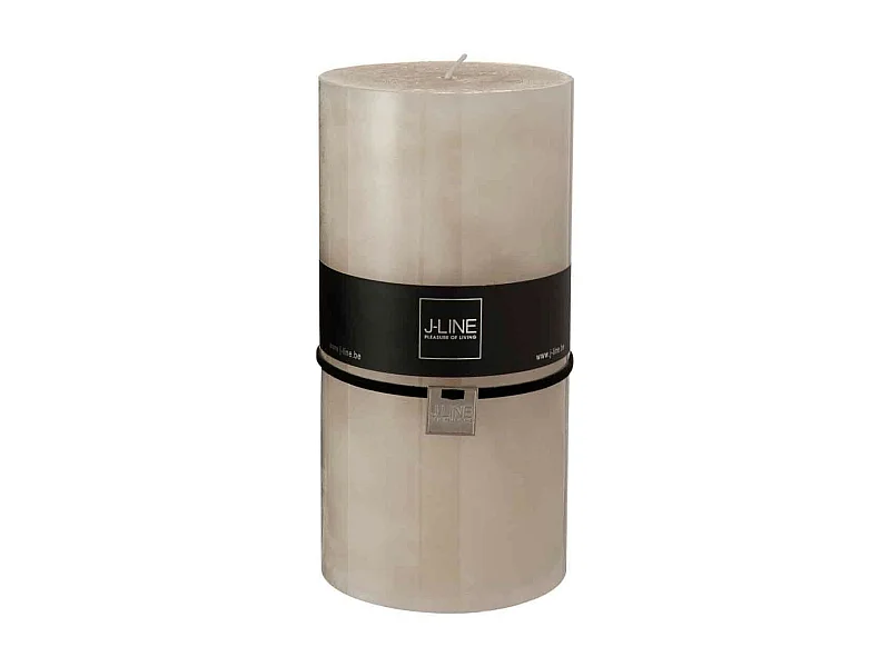 Bougie Cylindrique Déco "Junina" 20cm Sable