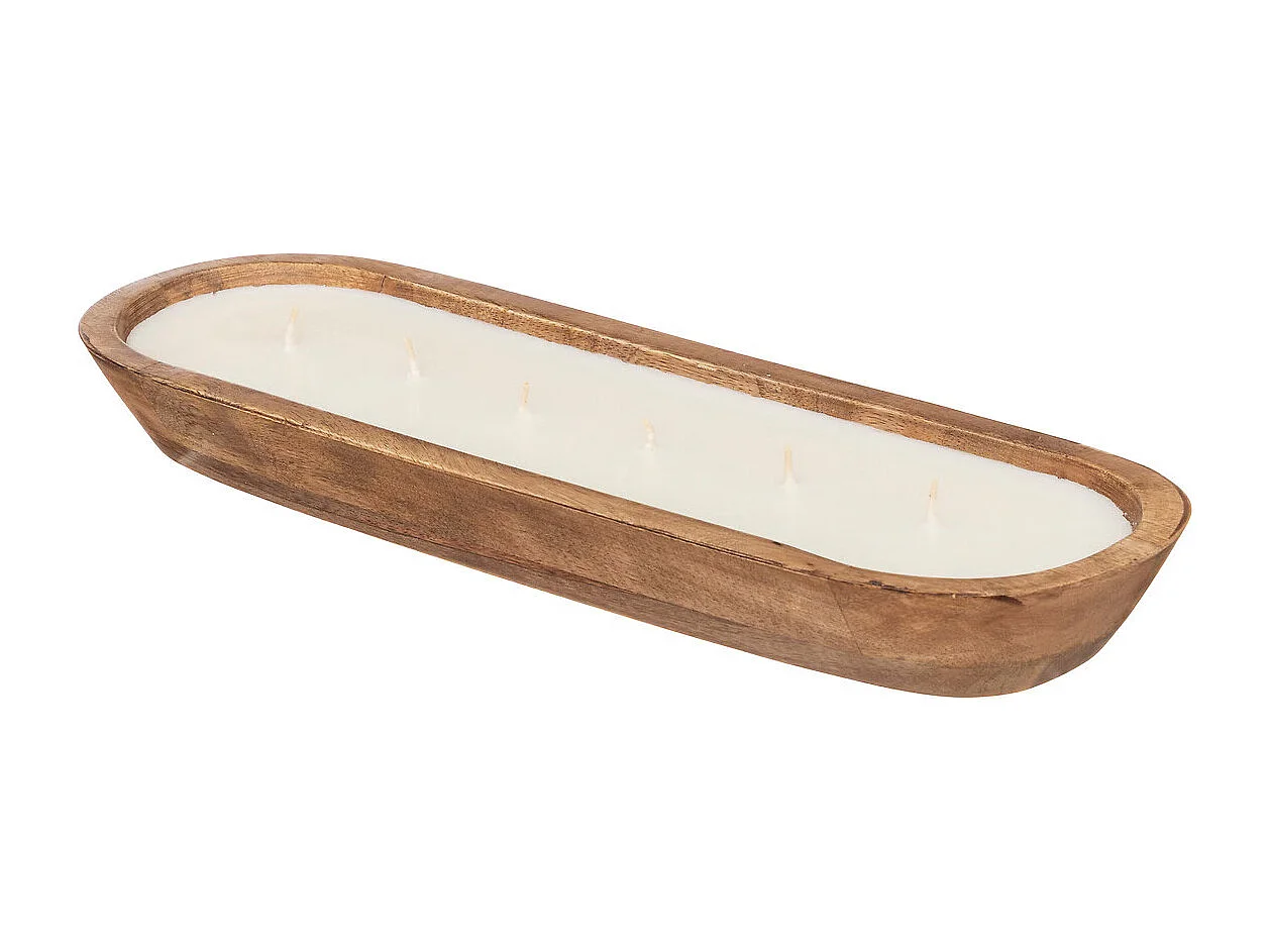 Bougie Parfumée en Bois "Paola" 900g Douceur de Lin