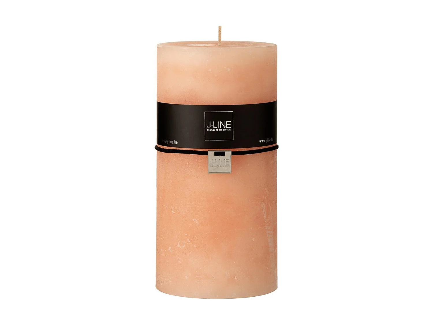 Bougie Cylindrique Déco "Junina" 20cm Pêche