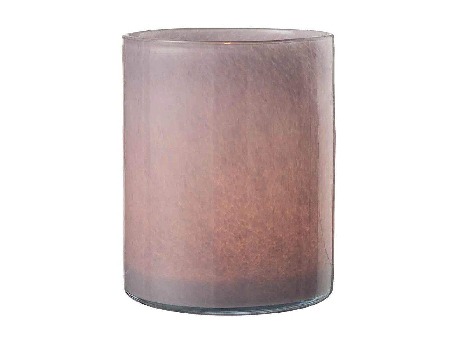 Portacandela in vetro malve 15x15x18 cm