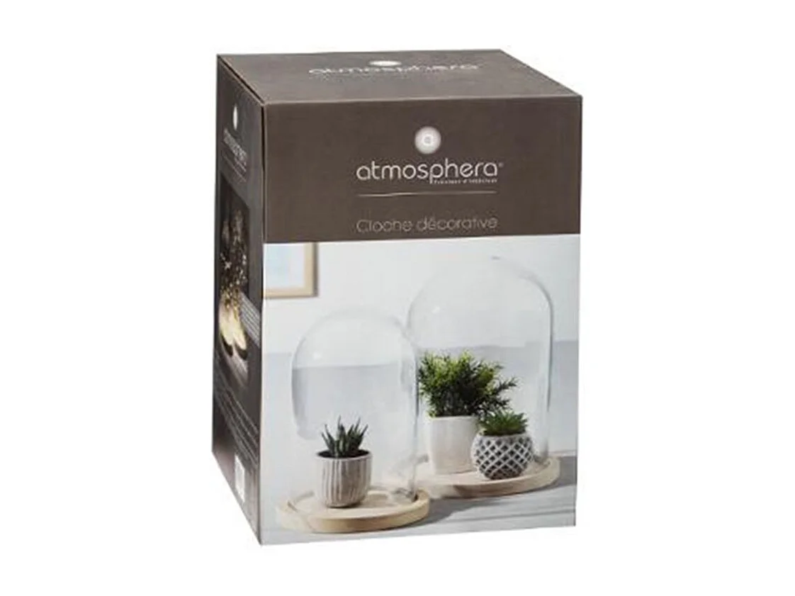 Cloche Décorative en Verre "Shine" 26cm Naturel