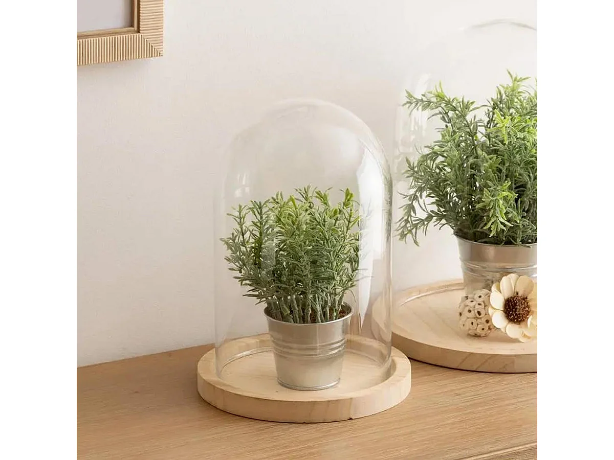 Cloche Décorative en Verre "Shine" 26cm Naturel