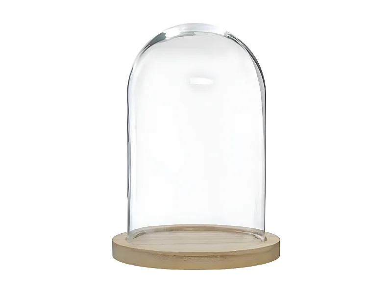 Cloche Décorative en Verre "Shine" 26cm Naturel