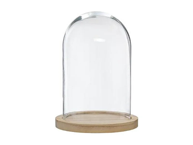 Cloche Décorative en Verre "Shine" 26cm Naturel