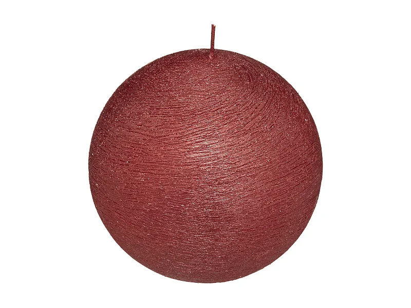 Bougie Boule Déco "Colorama" 380g Rouge