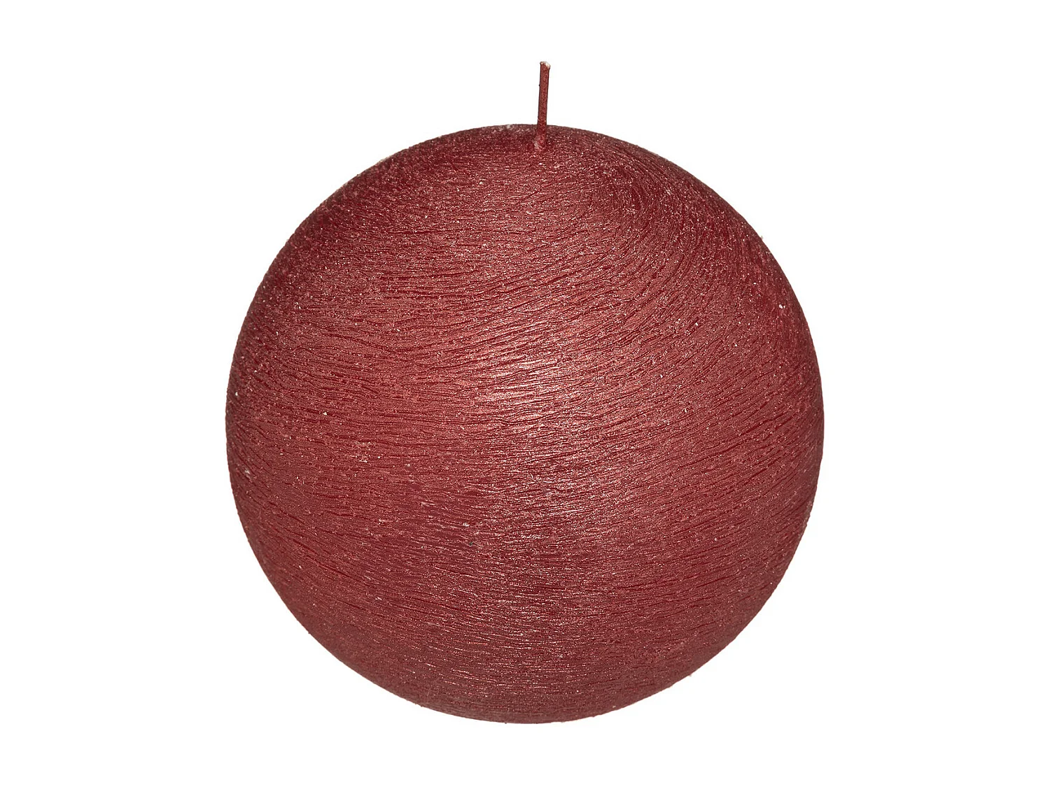 Bougie Boule Déco "Colorama" 380g Rouge