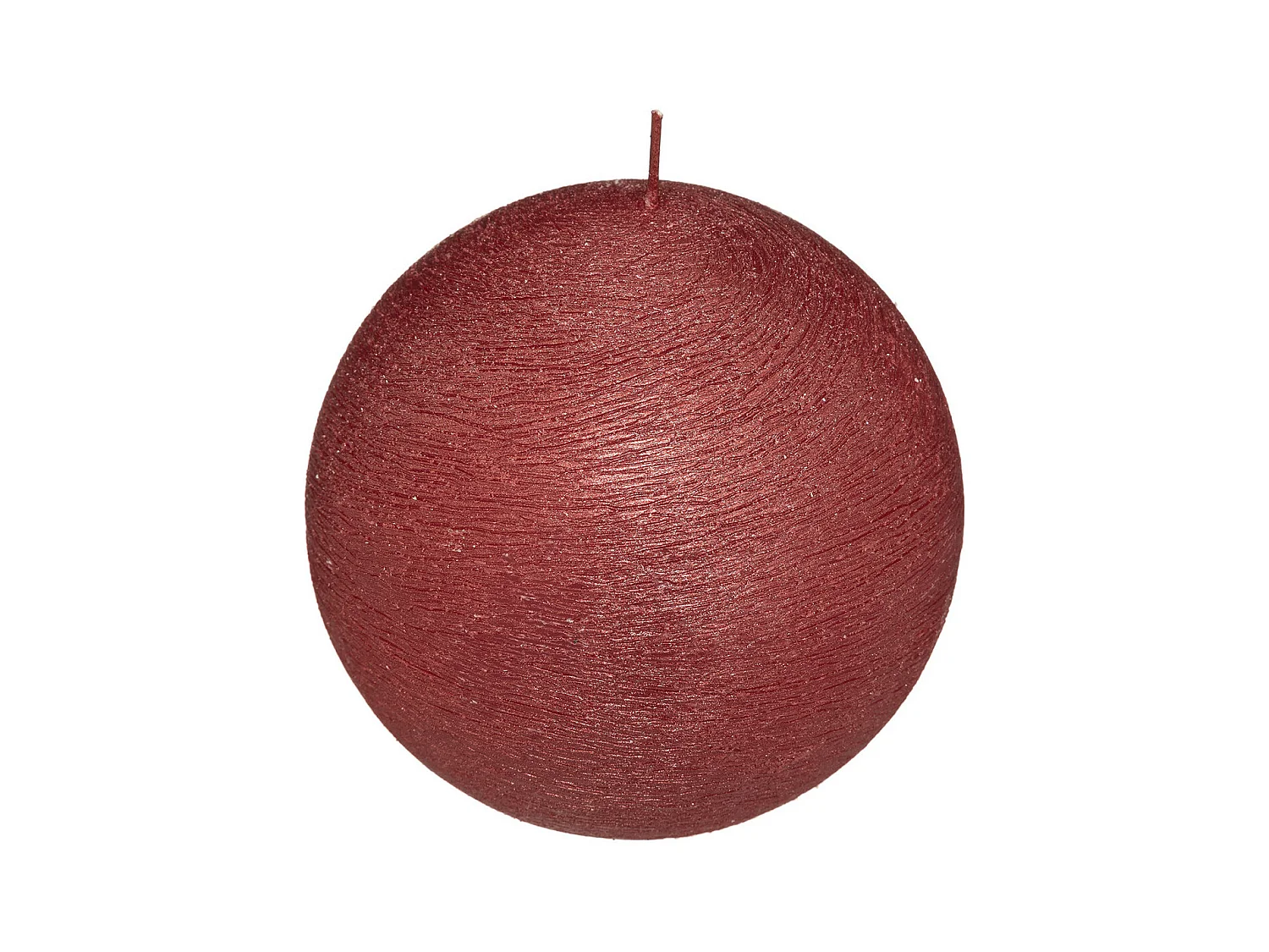Bougie Boule Déco "Colorama" 380g Rouge