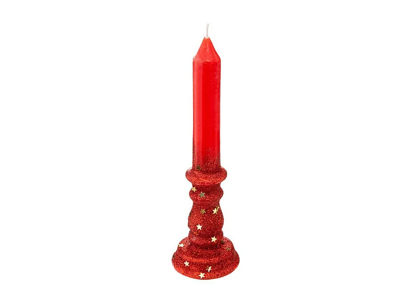 Bougie Chandelle "Colorama" 20cm Rouge