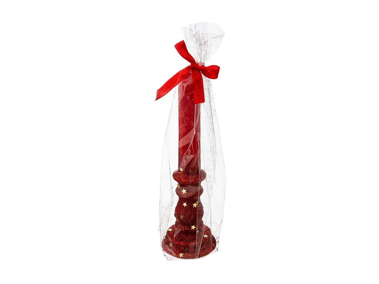 Bougie Chandelle "Colorama" 20cm Rouge