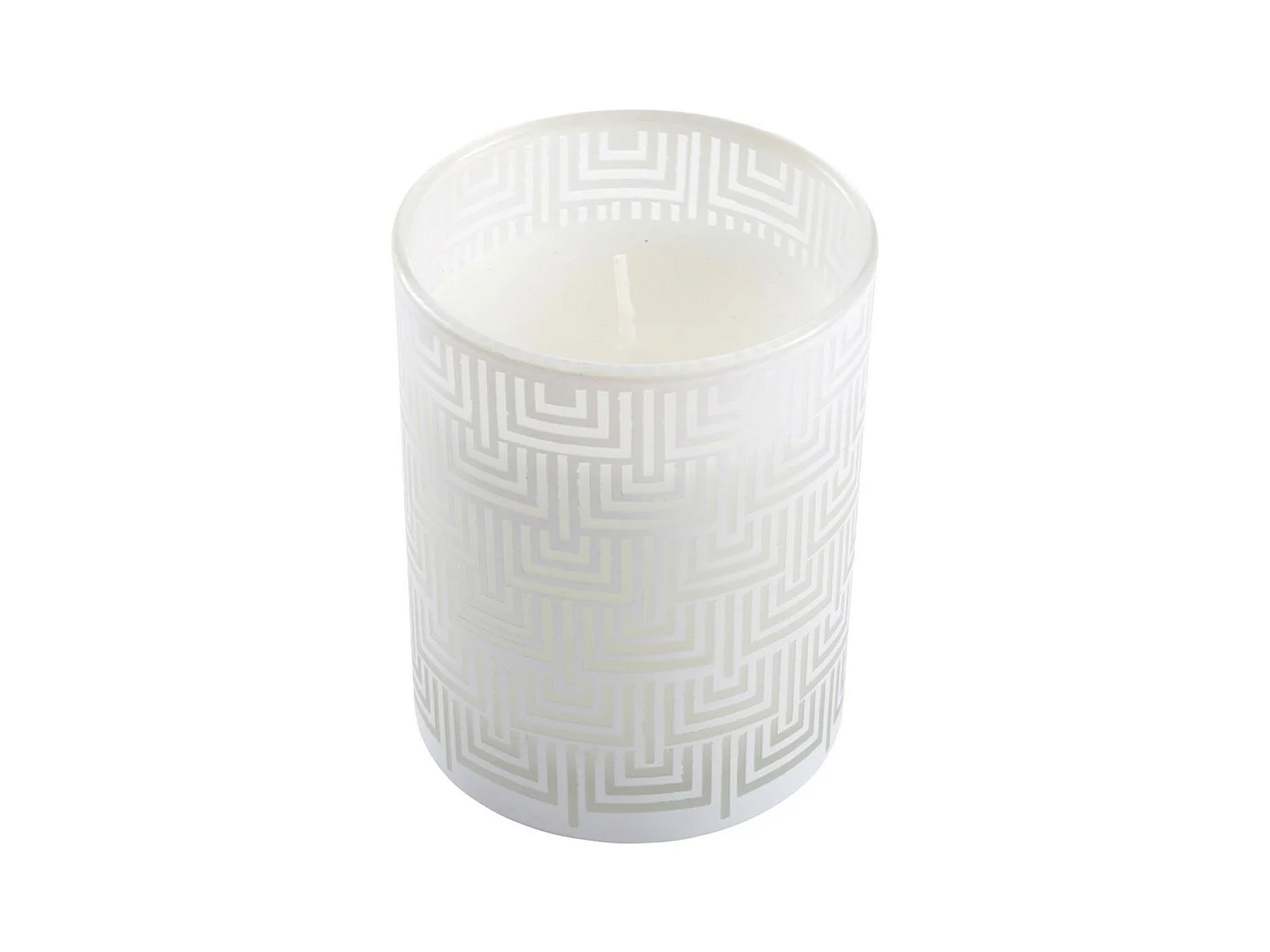 Bougie Parfumée "Graphic Ethnic" 8cm Blanc