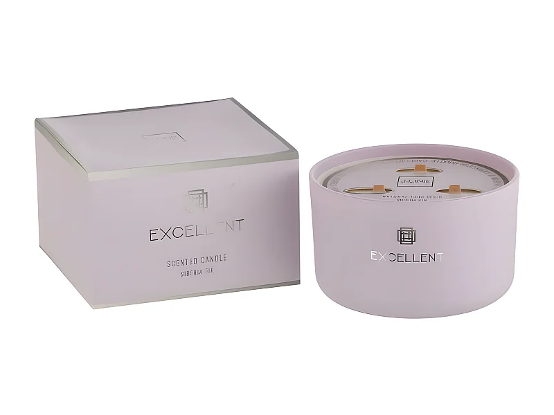 Vela perfumada de 50 horas en un frasco de vidrio morado de 13.5x13.7x8.8 cm