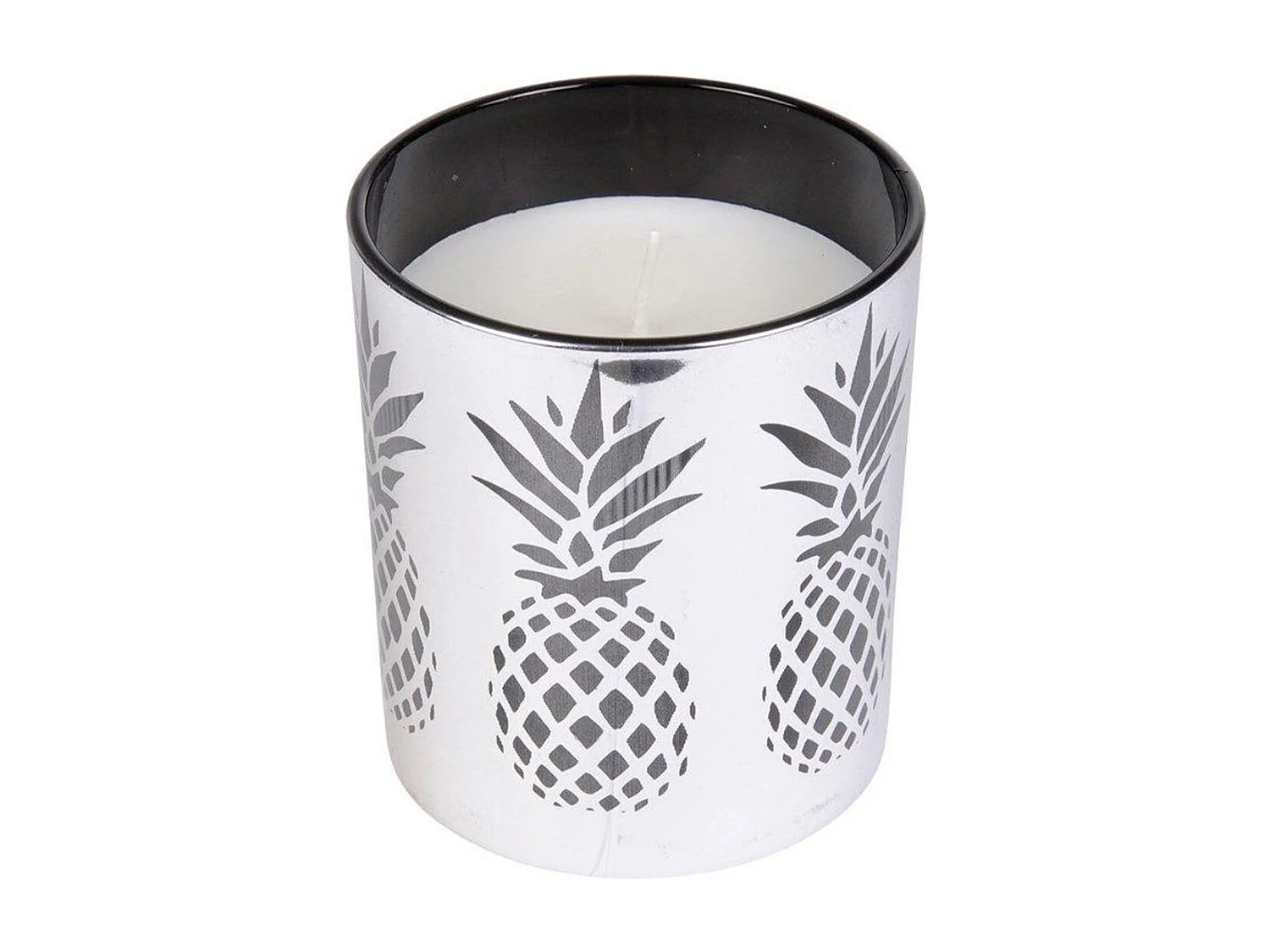 Bougie Parfumée Déco en Verre "Élégant" 10cm Argent