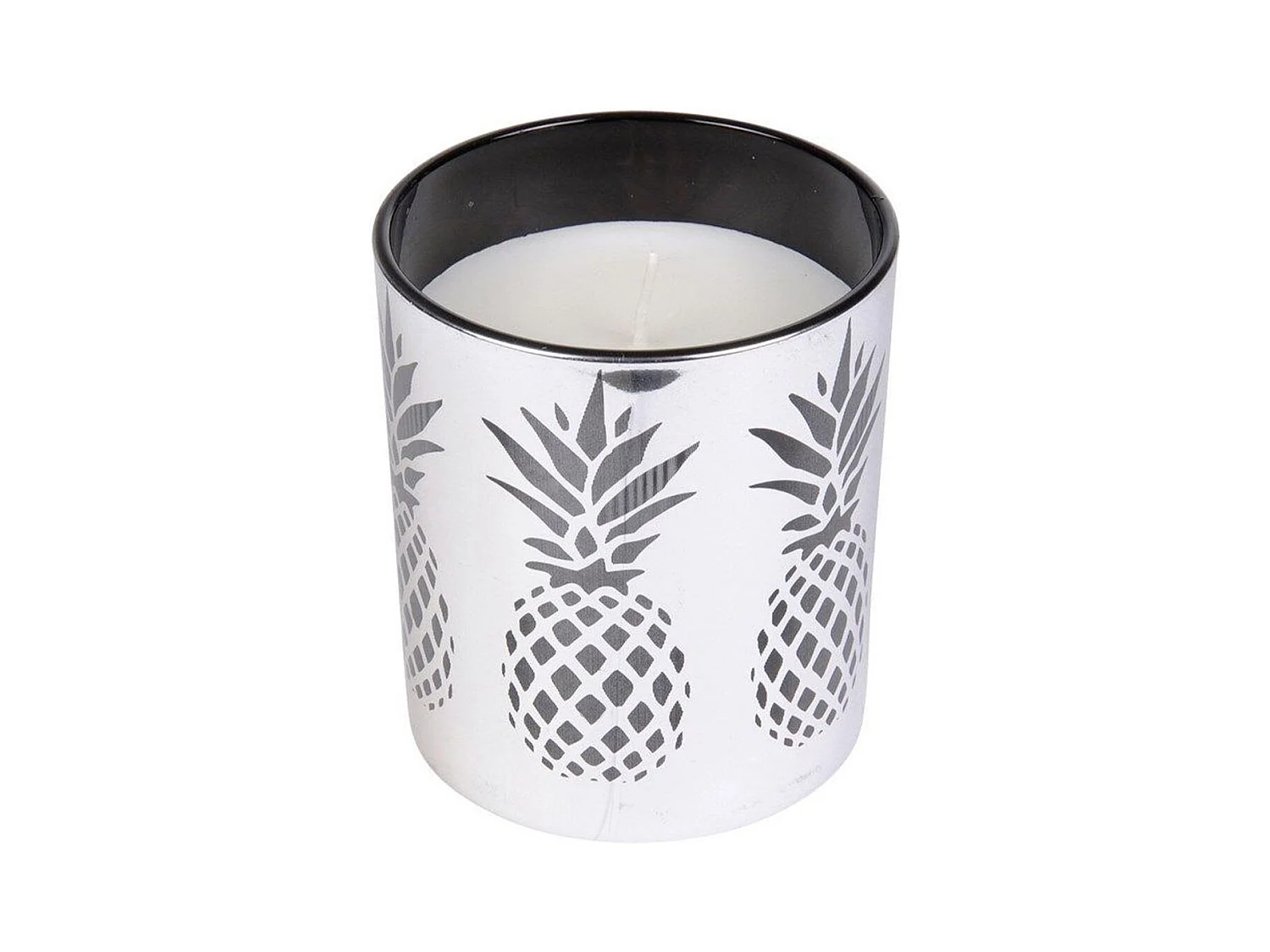 Bougie Parfumée Déco en Verre "Élégant" 10cm Argent
