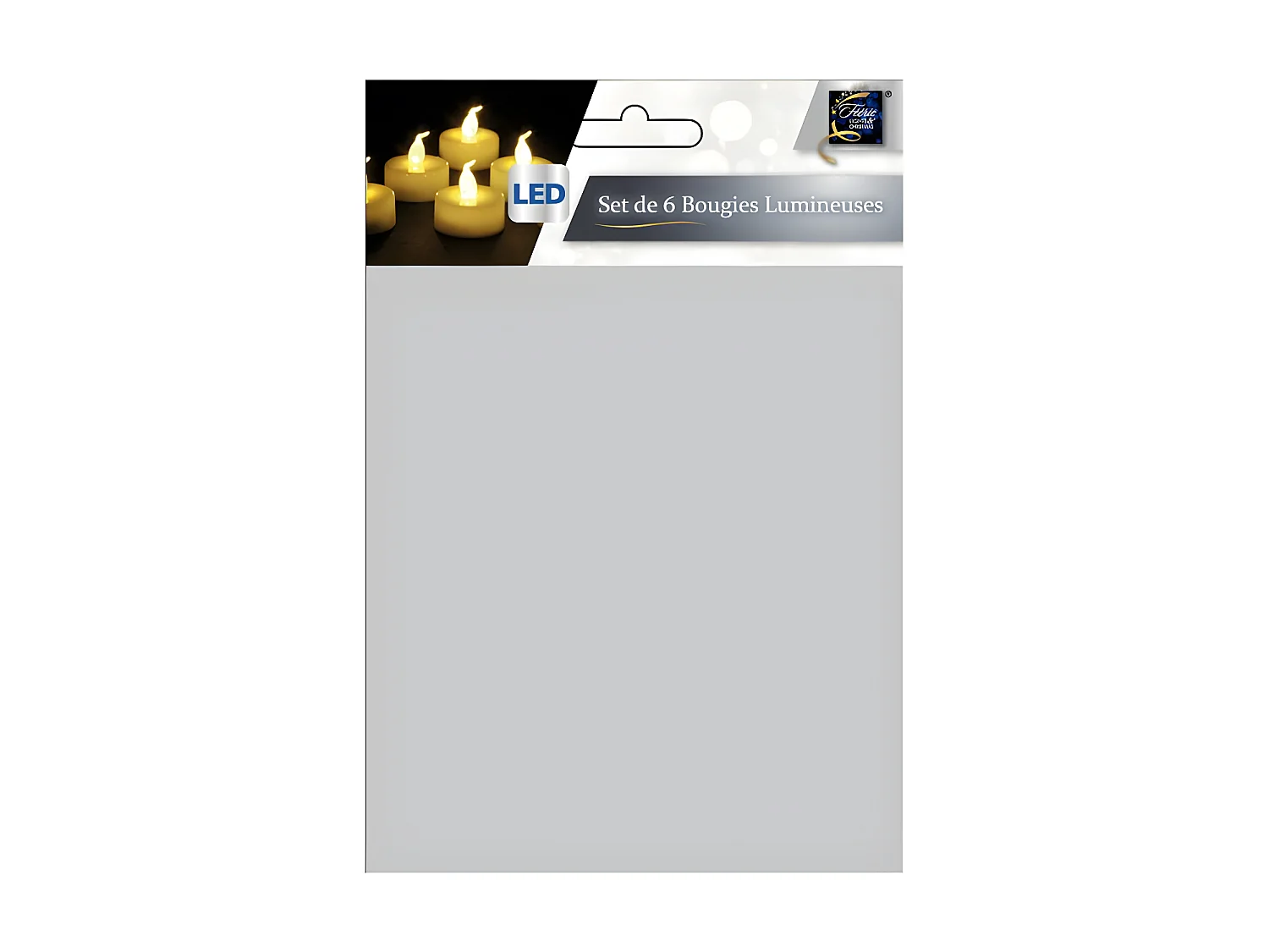 Lot de 6 Bougies Led "Colorama" 4cm Blanc Chaud