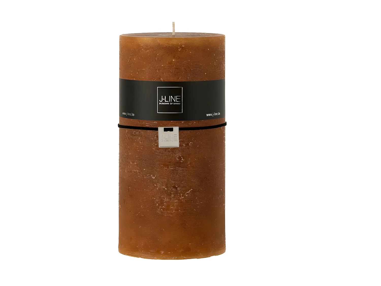 Bougie Cylindrique Déco "Junina" 20cm Caramel