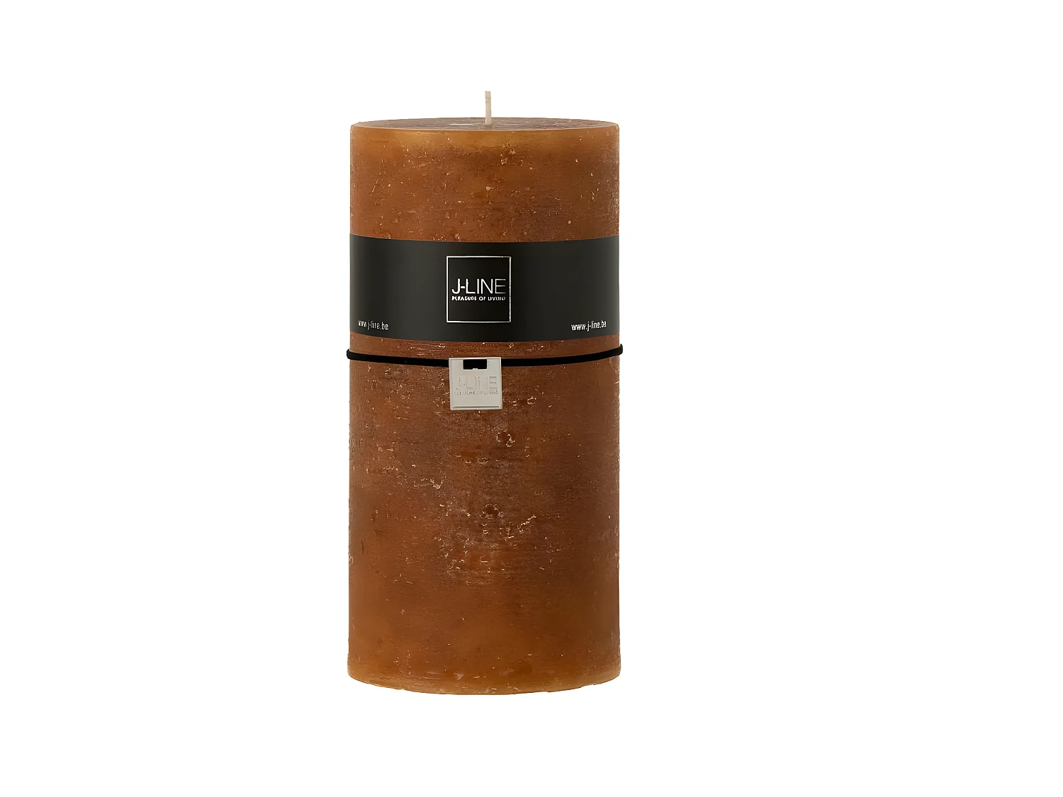 Bougie Cylindrique Déco "Junina" 20cm Caramel