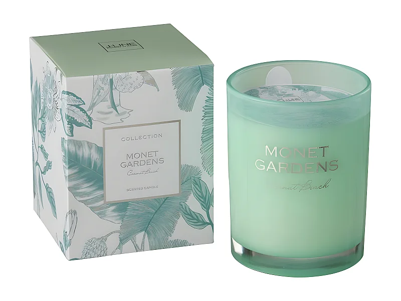 Bougie Parfumée "Monet Gardens" 13cm Bleu Azur