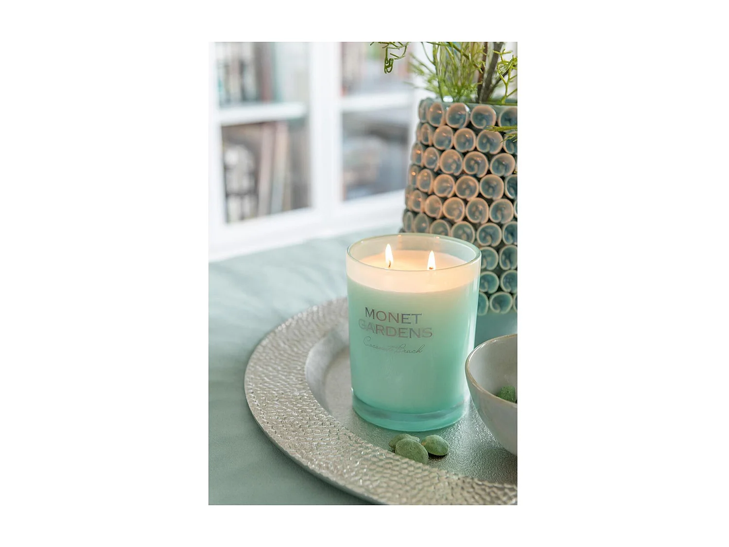 Bougie Parfumée "Monet Gardens" 13cm Bleu Azur